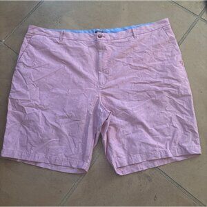 IZOD Shorts Men's 52 All Over Anchors Summer Beach Boat Salmon Pink 4 Pocket VTG